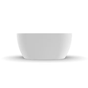 Delta 1300mm Matte White Back to Wall Oval Freestanding Bath Tub - Acqua Bathrooms