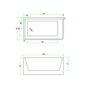 Corner 1300 Left Fit Freestanding Bath Tub - Acqua Bathrooms