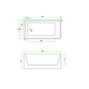 Corner 1400 Left Fit Freestanding Bath Tub - Acqua Bathrooms