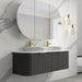 Infinity | Rio 1500 Curved Fluted Matte Black Wall Hung Vanity - Acqua Bathrooms