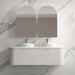 Infinity | Rio 1500 Curved Fluted Matte White Wall Hung Vanity - Acqua Bathrooms
