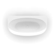 Delta 1500mm Matte White Back to Wall Oval Freestanding Bath Tub - Acqua Bathrooms