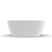 Delta 1500mm Matte White Back to Wall Oval Freestanding Bath Tub - Acqua Bathrooms