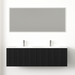 Kelsa 1500 Double Fluted Matte Black Wall Hung Vanity - Acqua Bathrooms