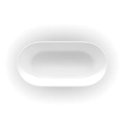 Fiora 1750mm Stone Matte White Freestanding Bath Tub - Acqua Bathrooms