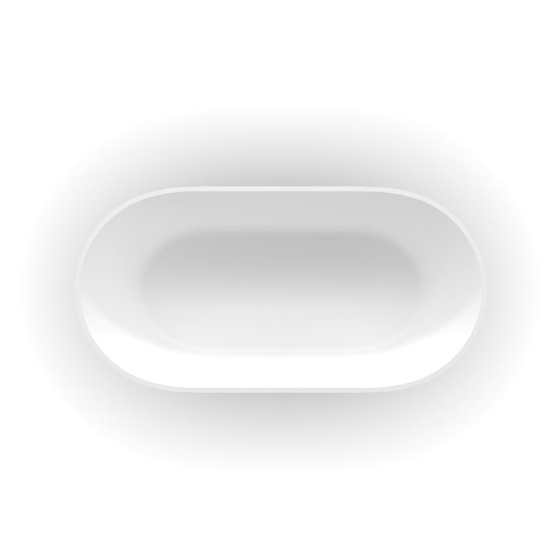 Fiora 1750mm Stone Matte White Freestanding Bath Tub - Acqua Bathrooms
