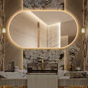 Oval Pill Touchless 1500 x 800 LED Mirror - Three Light Temperatures - Acqua Bathrooms
