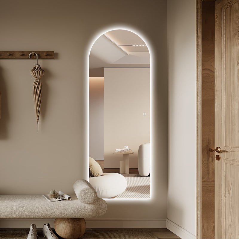 Arched 600 x 1650 LED Mirror - Three Light Temperatures - Acqua Bathrooms