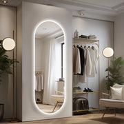Oval 600 x 1650 LED Mirror - Three Light Temperatures - Acqua Bathrooms