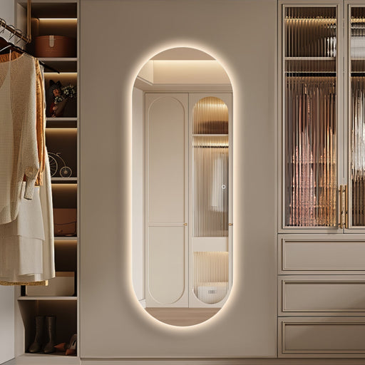Oval 600 x 1650 LED Mirror - Three Light Temperatures - Acqua Bathrooms