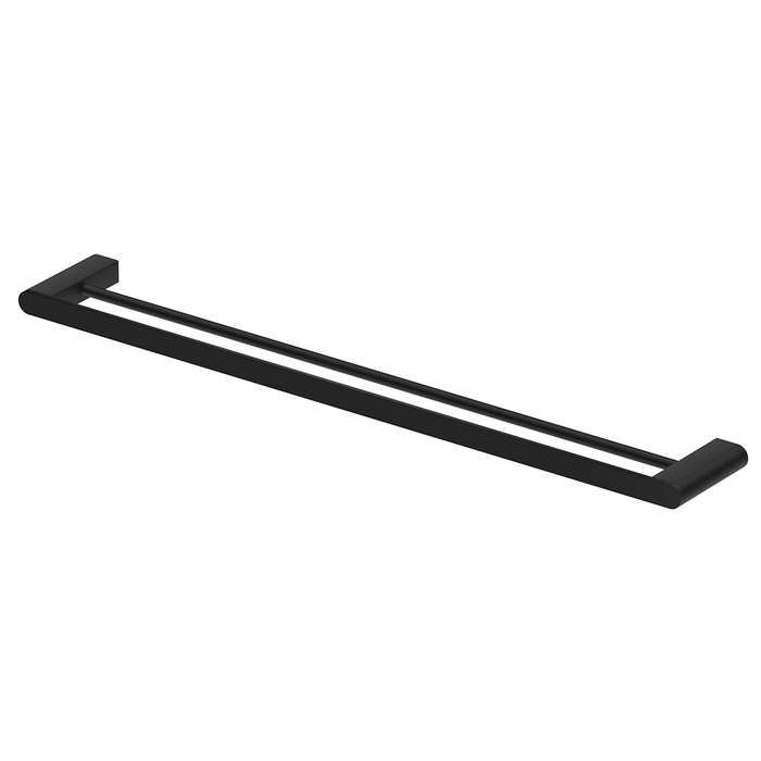 Beki / Lantra Matte Black Double Towel Rail - 800mm