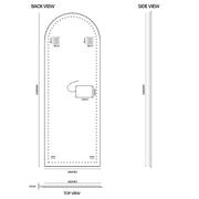 Arched 600 x 1650 LED Mirror - Three Light Temperatures - Acqua Bathrooms