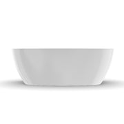 Delta 1700mm Gloss White Back to Wall Oval Freestanding Bath Tub - Acqua Bathrooms