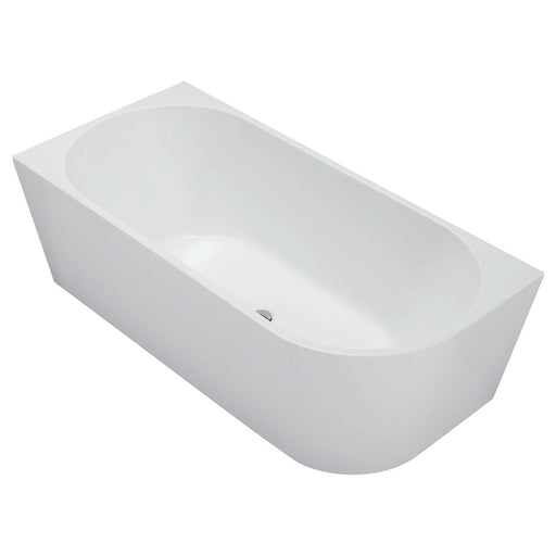 Luna 1700mm Left Corner Gloss White Freestanding Bath - Acqua Bathrooms