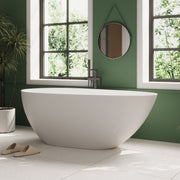 Ocean 1700mm Stone Matte White Freestanding Bath Tub - Acqua Bathrooms