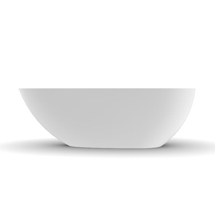 Ocean 1700mm Stone Matte White Freestanding Bath Tub - Acqua Bathrooms