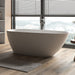 Odessa 1700mm Oval Asymmetrical Matte White Freestanding Bath Tub - Acqua Bathrooms