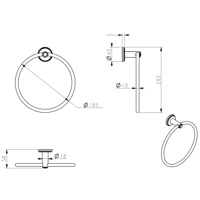 Mica Dusk Bronze Heritage Towel Ring