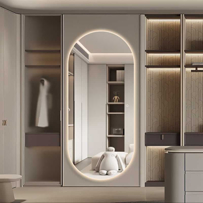 Oval 800 x 1800 LED Mirror - Three Light Temperatures - Acqua Bathrooms