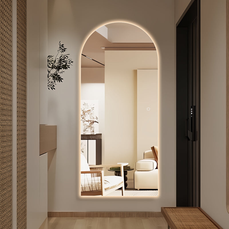 Arched 800 x 1800 LED Mirror - Three Light Temperatures - Acqua Bathrooms