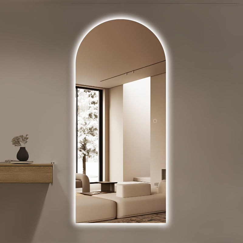 Arched 800 x 1800 LED Mirror - Three Light Temperatures - Acqua Bathrooms
