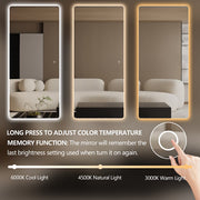 Curva 800 x 1800 LED Mirror - Three Light Temperatures - Acqua Bathrooms
