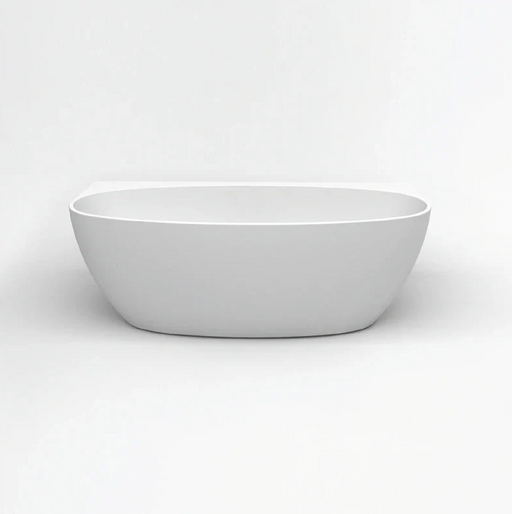 Oval Egg Shape 1700mm Gloss White Back to Wall Freestanding Bath - Acqua Bathrooms