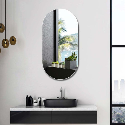 Indulge | Pill Oval Polished Edge Mirror - Acqua Bathrooms