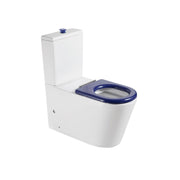 Cesena Care Rimless Care Toilet Suite - Blue Seat & Raised Button - Acqua Bathrooms