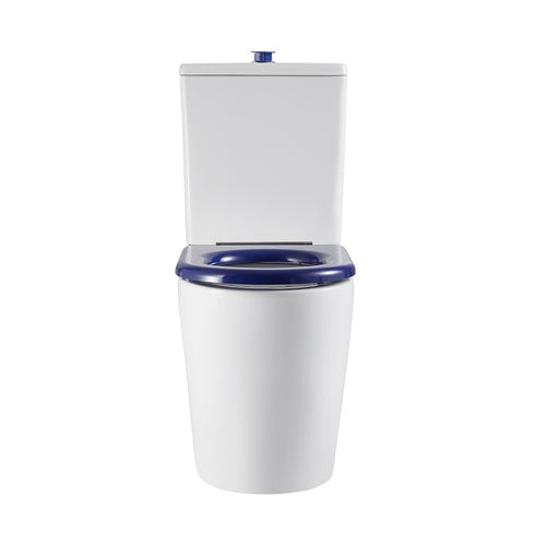 Cesena Care Rimless Care Toilet Suite - Blue Seat & Raised Button - Acqua Bathrooms