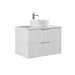 Kelsa 750 Fluted Matte White Wall Hung Vanity - Acqua Bathrooms
