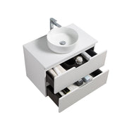 Kelsa 750 Fluted Matte White Wall Hung Vanity - Acqua Bathrooms