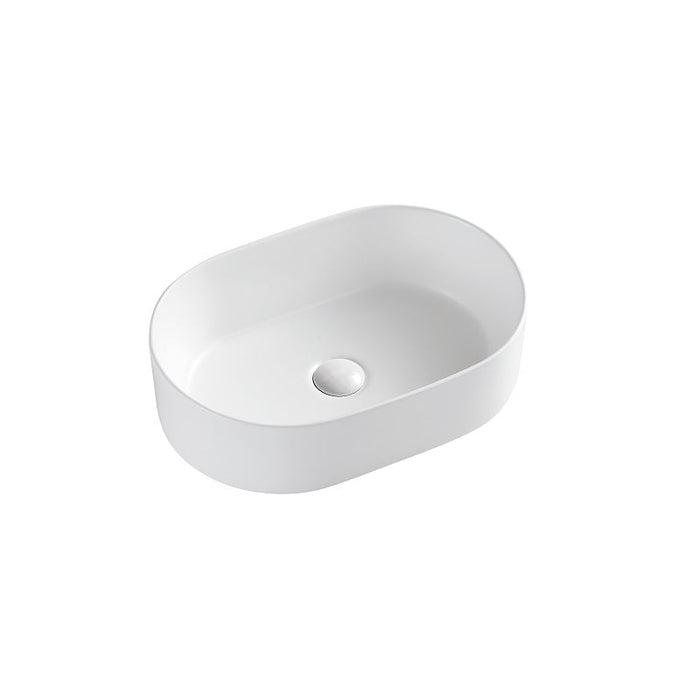 Oval Matte White 460 x 310 x 135mm Above Counter Basin By Indulge® - Acqua Bathrooms