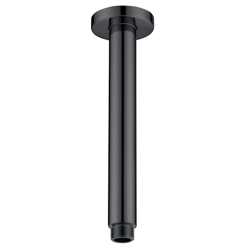 Classic Matte Black 200mm Round Ceiling Arm - Acqua Bathrooms