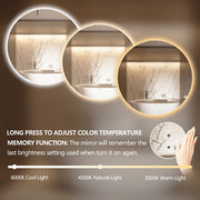 Round Touchless 1200mm LED Mirror - Three Light Temperatures - Acqua Bathrooms