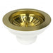 Brushed Brass Stainless Steel Basket Waste & Long Thread - Acqua Bathrooms
