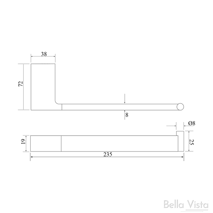 Tiago  Brushed Nickel Hand Towel Holder
