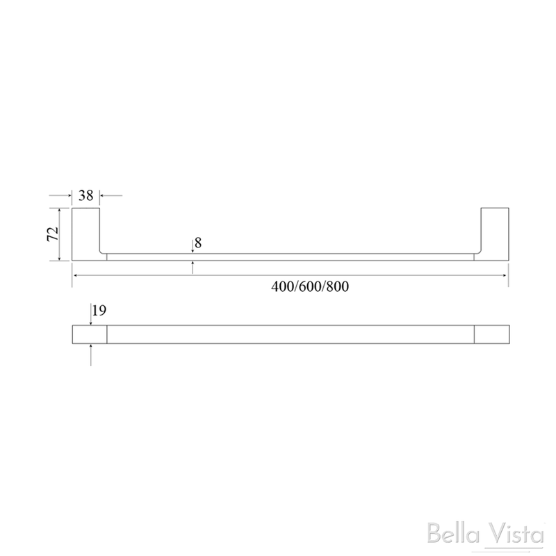 Tiago French Gold Hand Towel Rail - 400mm