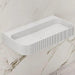 Linea 750mm Solid Surface Fluted Stone Wall Hung Basin - Acqua Bathrooms