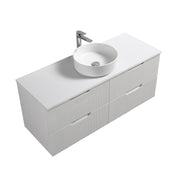 Kelsa 1200 Fluted Matte White Wall Hung Vanity - Acqua Bathrooms