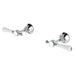 Lillian Lever Wall Top Assemblies, Chrome with Ceramic White Handle - Acqua Bathrooms