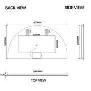 Arched Touchless 1800 x 1000 LED Mirror - Three Light Temperatures - Acqua Bathrooms