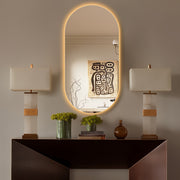 Oval Pill 450 x 900 Touchless LED Mirror - Three Light Temperatures - Acqua Bathrooms