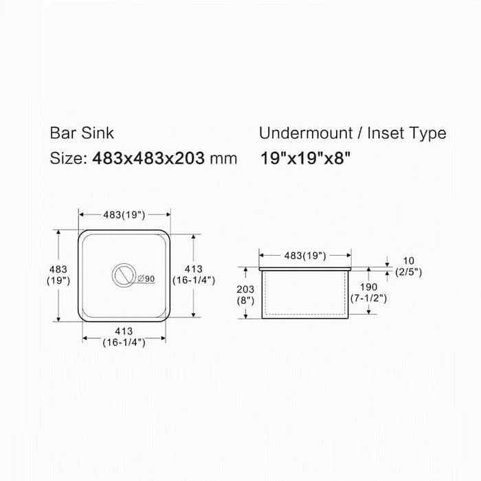 Marlowe 480 Butler Kitchen & Laundry Sink Package - Acqua Bathrooms