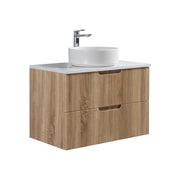 Kelsa 750 Fluted White Oak Wall Hung Vanity - Acqua Bathrooms