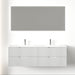 Kelsa 1500 Fluted Double Matte White Wall Hung Vanity - Acqua Bathrooms