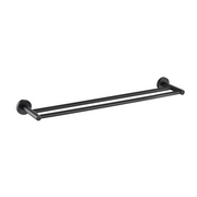 Hali 750 Gun Metal Double Towel Rail - Acqua Bathrooms