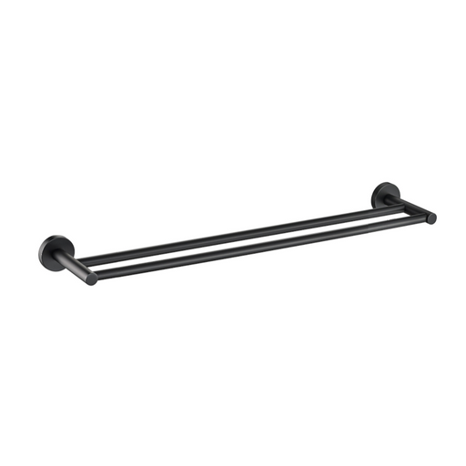Hali 750 Gun Metal Double Towel Rail - Acqua Bathrooms