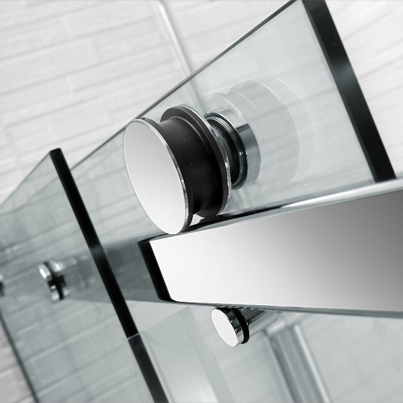 Frameless Adjustable Wall to Wall Sliding Shower Screen - Acqua Bathrooms