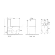Cremona Matte Black Vortex Tornado Rimless Toilet Suite By Indulge® - Acqua Bathrooms